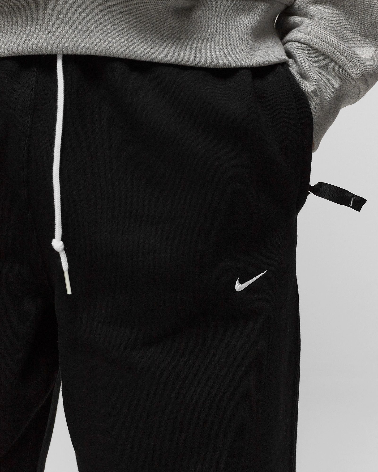 Solo Swoosh Open-Hem Brushed-Back Fleece Pants