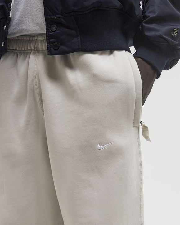Solo Swoosh Open-Hem Brushed-Back Fleece Pants
