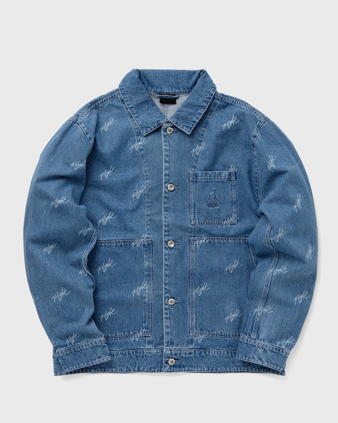 Nike Men's Jordan Flight Heritage Denim Jacket L Blue at