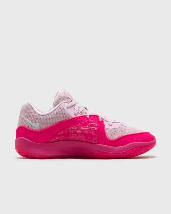 Pink and white basketball shoes sale