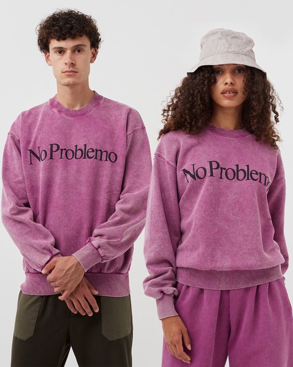 Aries Arise NO PROBLEMO SWEATSHIRT Purple - ASTER