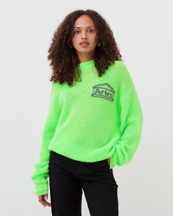 Aries Arise WAFFLE KNIT JUMPER Green - GREEN