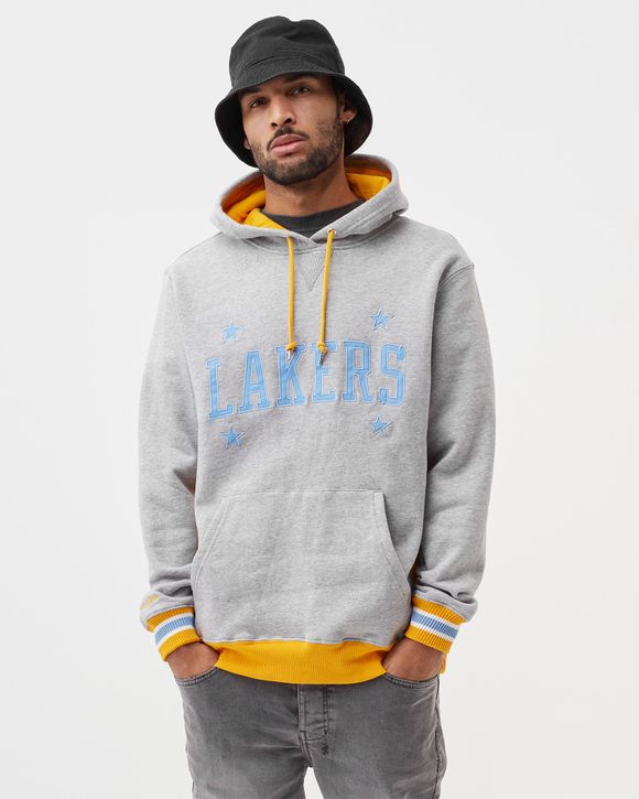 Mitchell Ness Minneapolis Lakers Premium Fleece Hoodie Grey BSTN Store