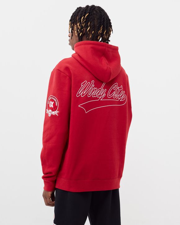 Mitchell & Ness Men's Chicago Bulls Champ City Hoodie - Red - M