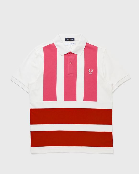 Comme des Garçons Shirt X FRED PERRY POLO KNIT Red White | BSTN Store