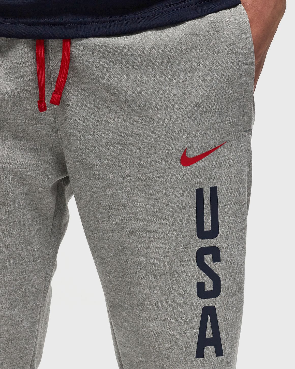 Nike Team USA Basketball Pant Olympics 2024 Grey DK GREY HEATHER SPORT RED SPORT RED