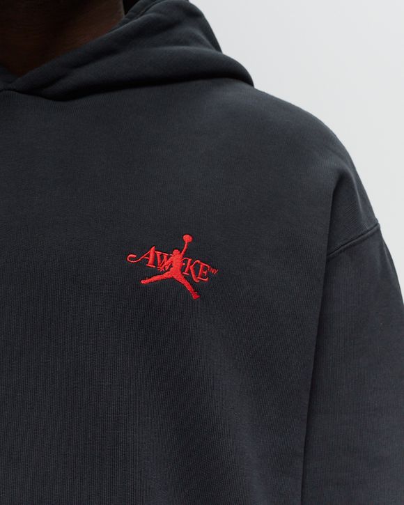 Jordan x Awake NY FLEECE HOODIE Black - BLACK/SAIL/UNIVERSITY RED