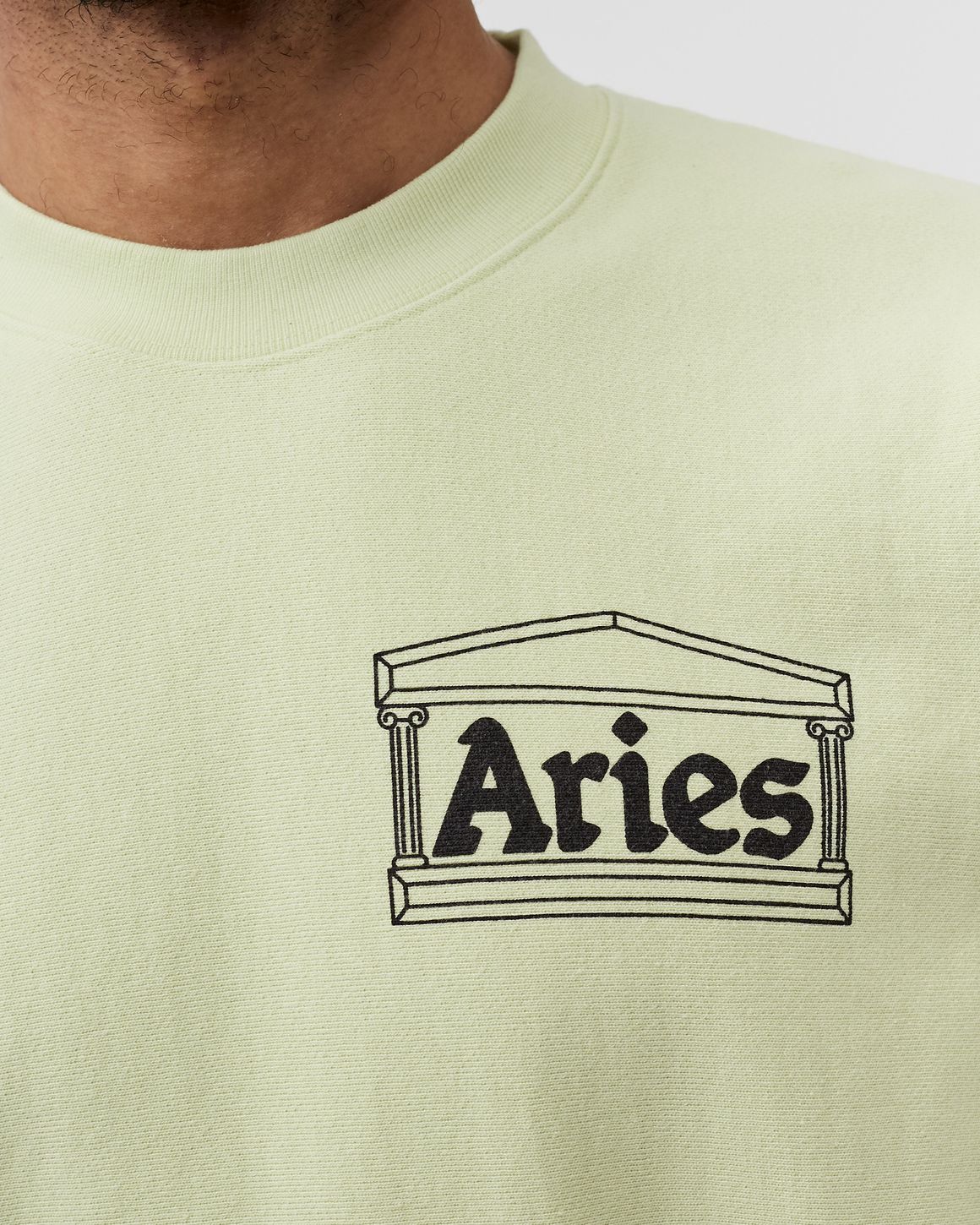 Aries Arise Premium Temple Sweatshirt Yellow | BSTN Store