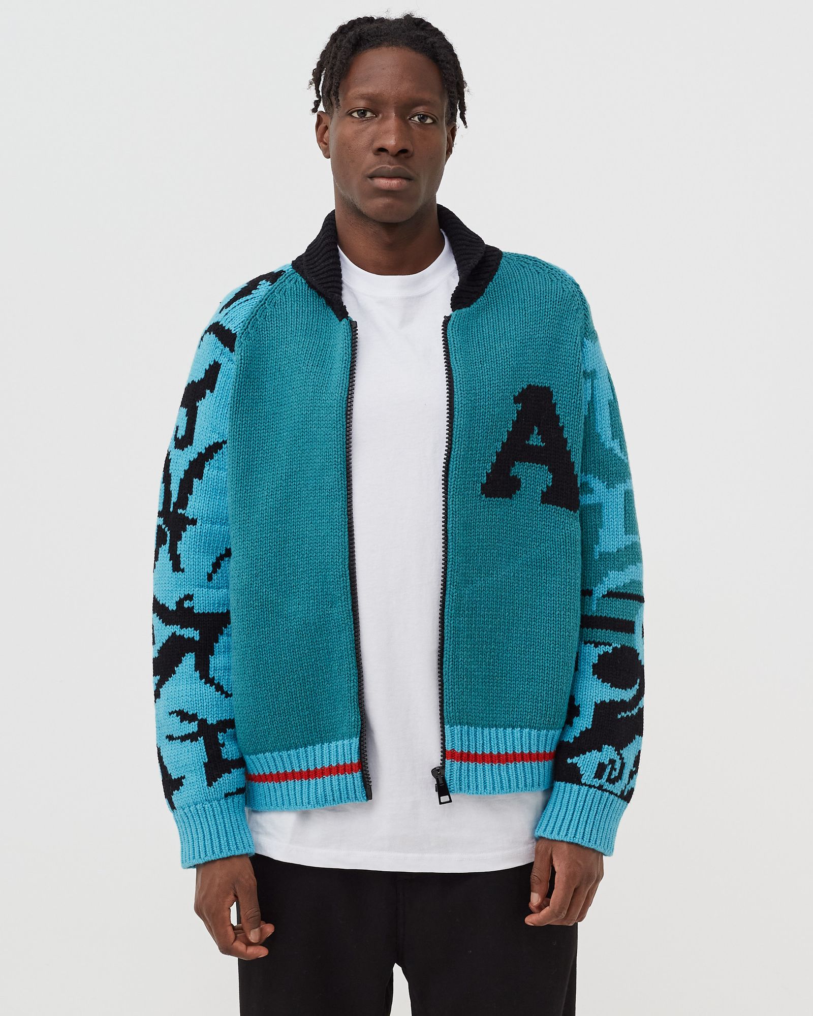 Varsity Zip Thru Knit