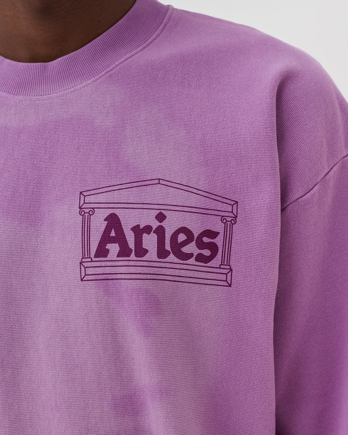 ★ARIES★ Sunbleached Cross Grain Temple Sweatshirt Blue FTA Aries Sunbleached Cross Grain Temple Sweatshirt Blue - FW22 - US