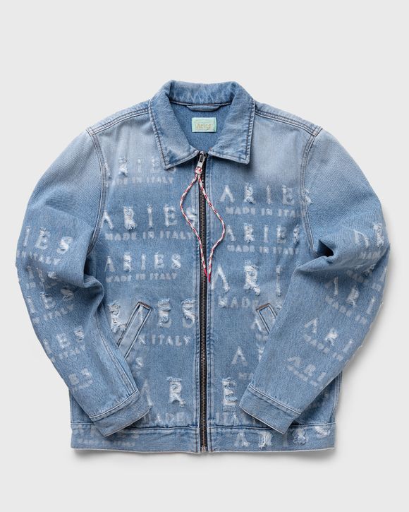 Aries Arise Destroyed Jean Jacket Blue | BSTN Store