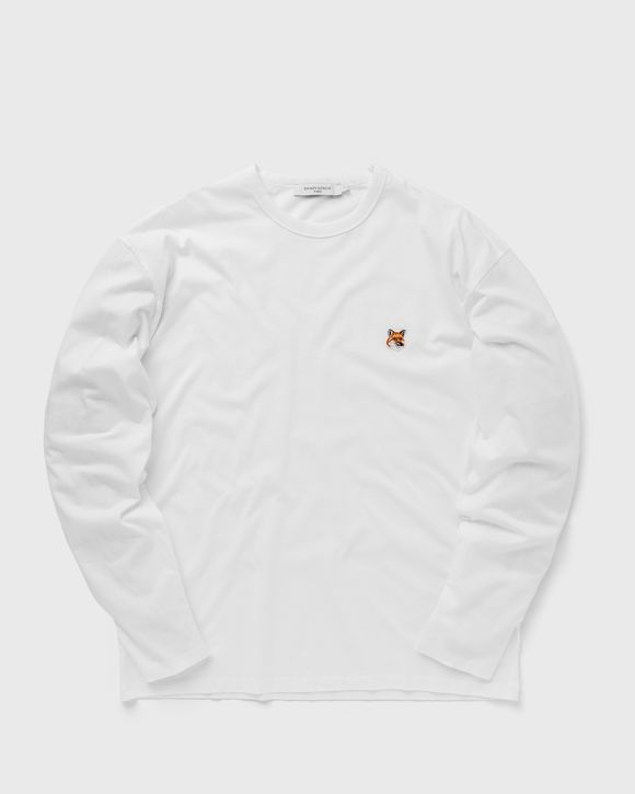 Maison Kitsune FOX HEAD PATCH REGULAR LONG-SLEEVED TEE White - WHITE