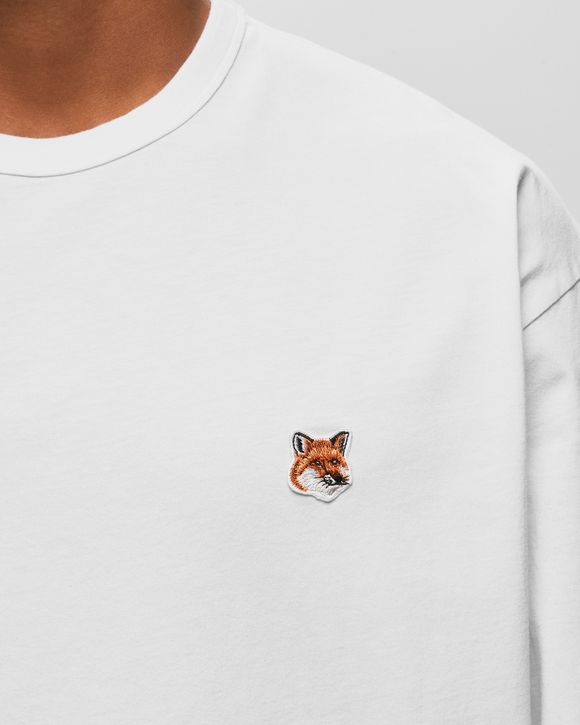 Maison Kitsune FOX HEAD PATCH REGULAR LONG-SLEEVED TEE White - WHITE