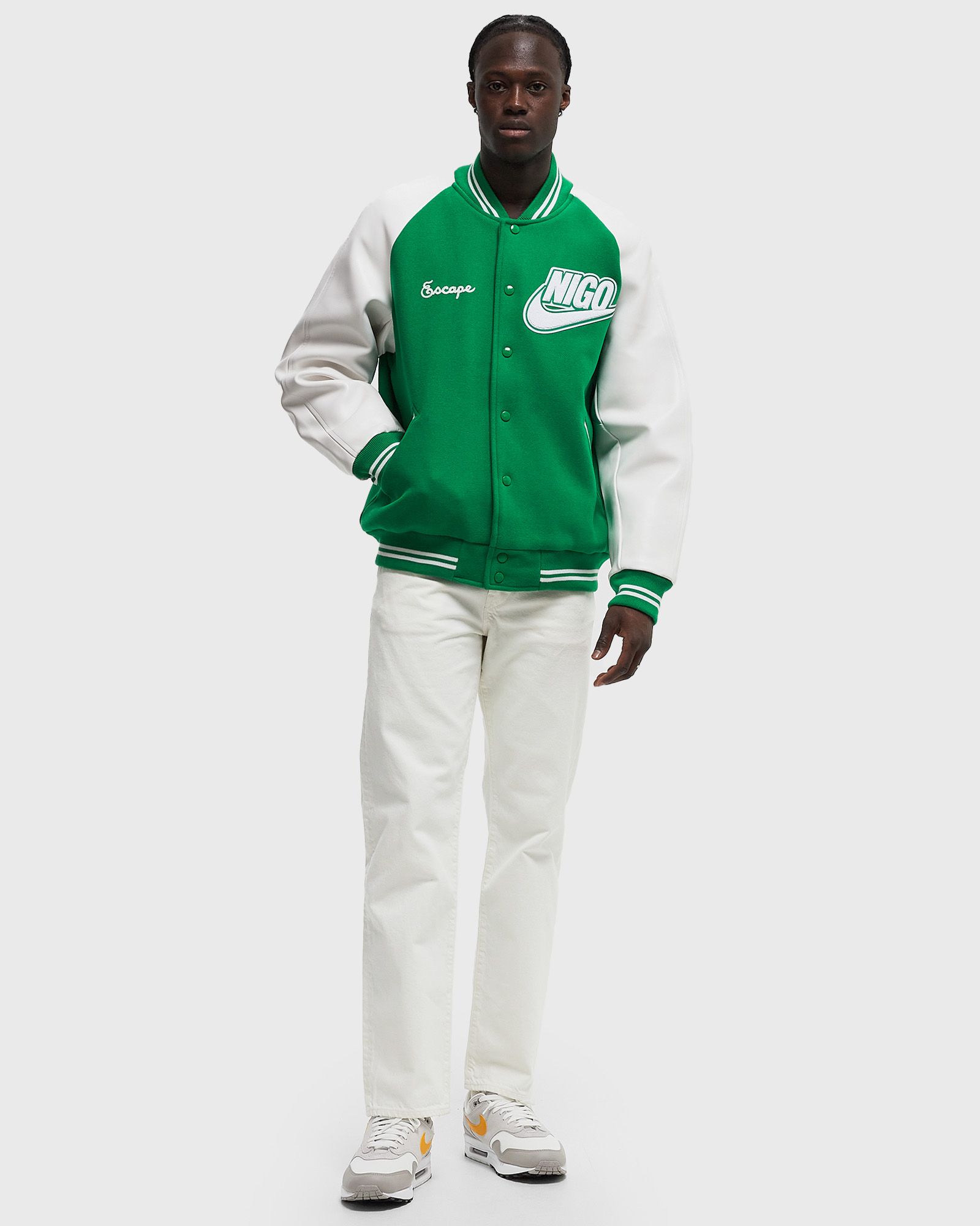 Nike X NIGO VRSTY JACKET Green White | BSTN Store