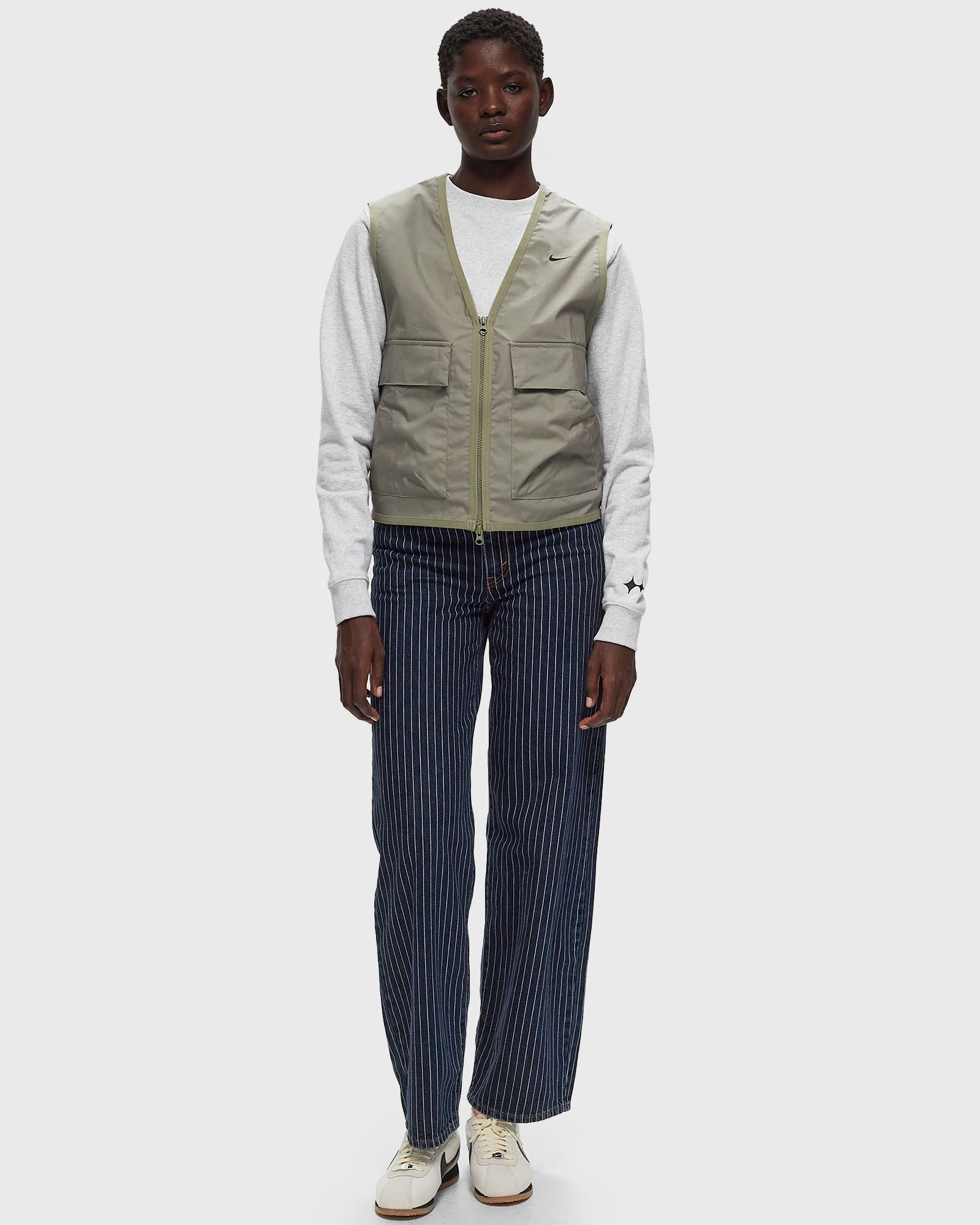 WMNS Essential Loose Woven Cargo Vest