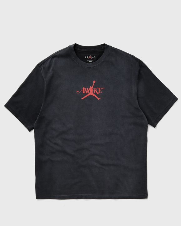 Jordan x Awake NY SOLID TEE Black - BLACK/UNIVERSITY RED