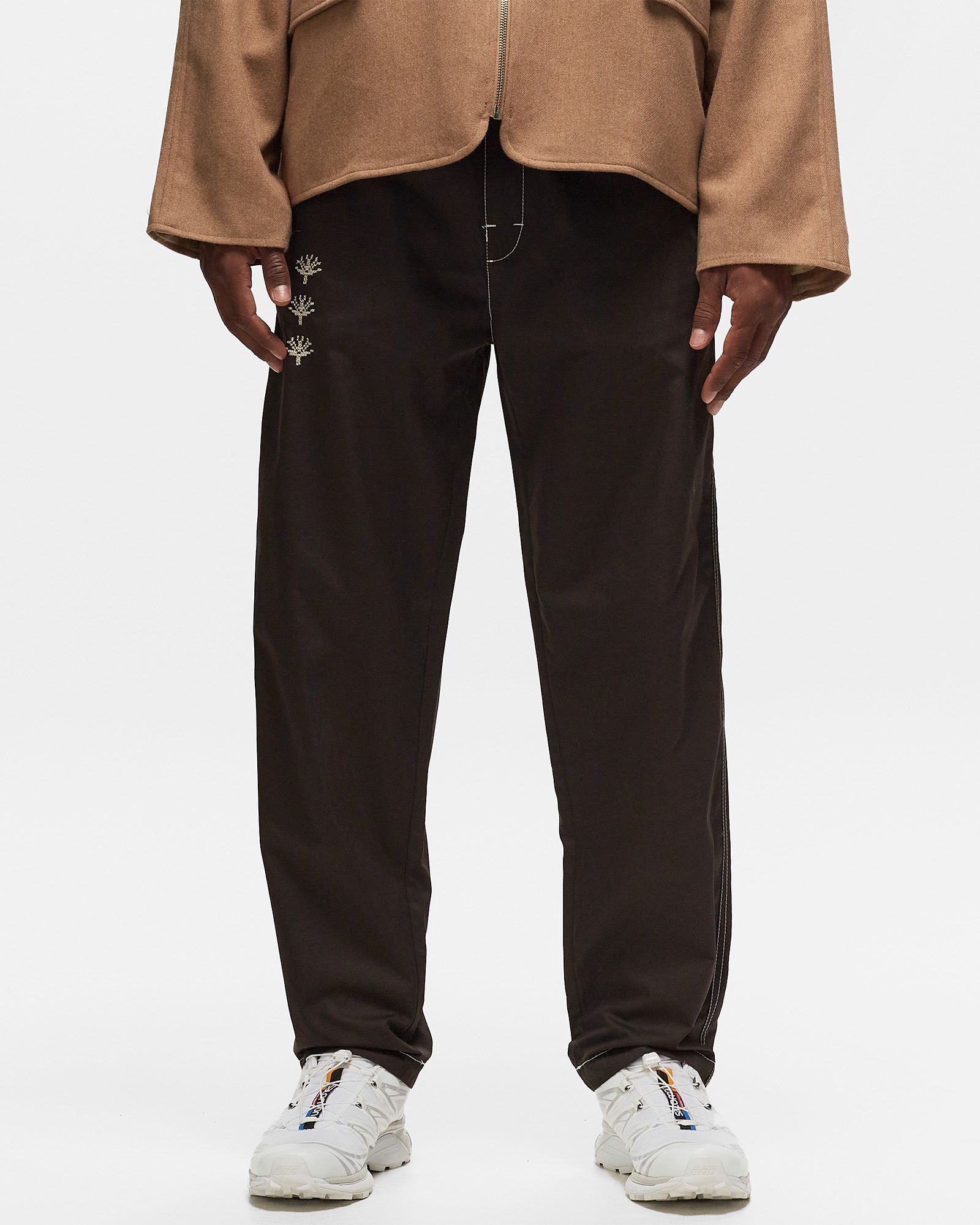 Shajarat Contrast Stitched Chino Trousers