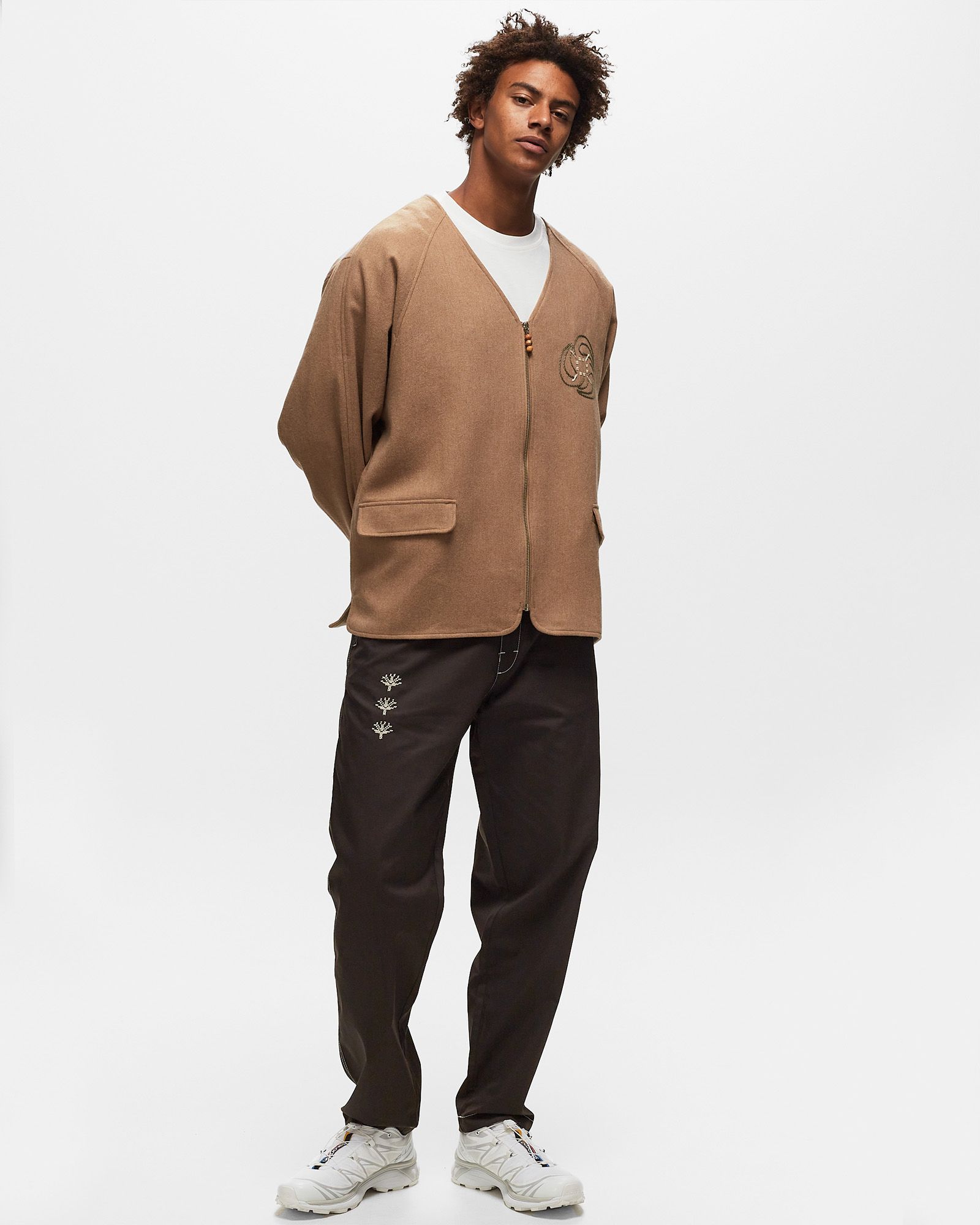 Shajarat Contrast Stitched Chino Trousers