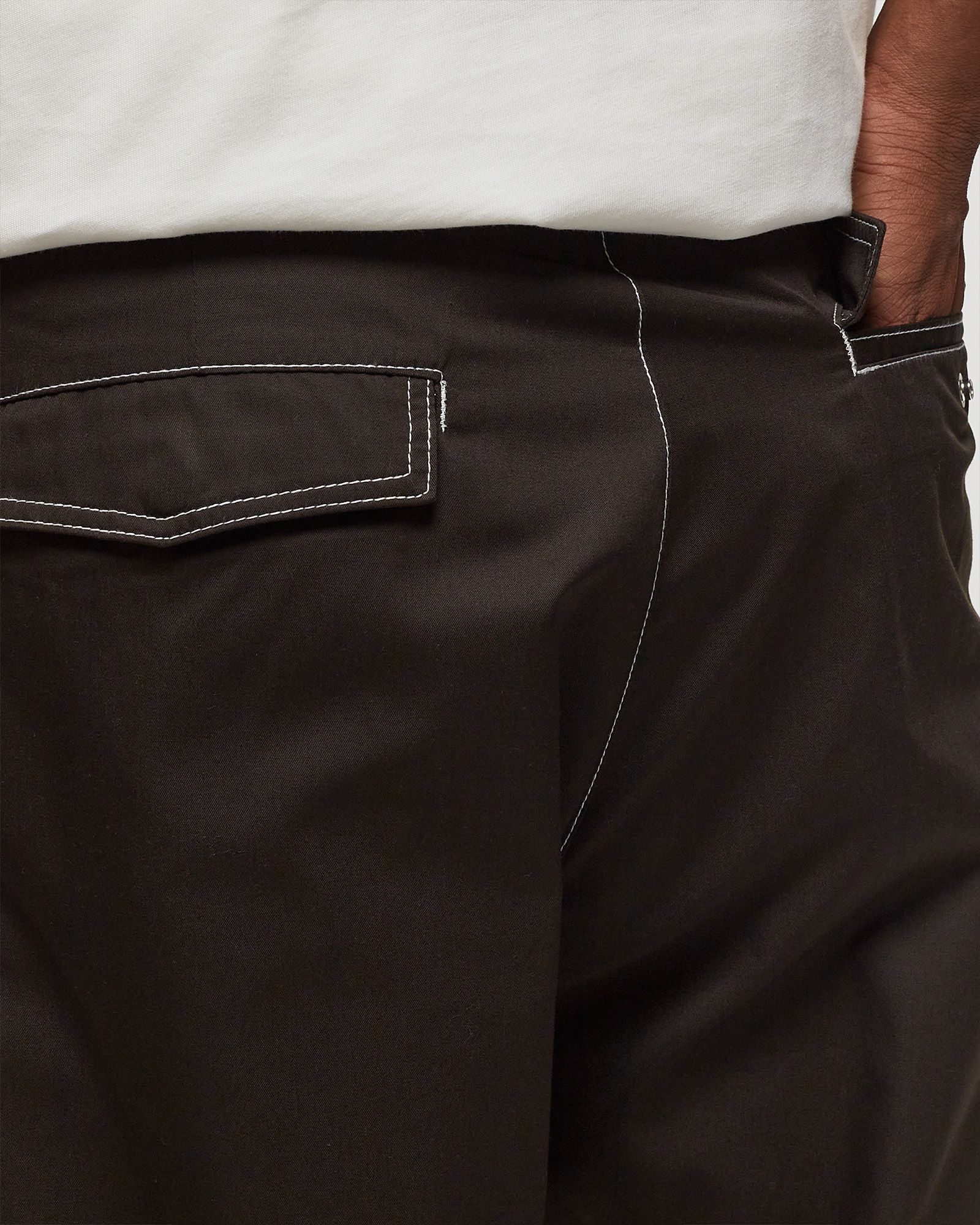 Shajarat Contrast Stitched Chino Trousers