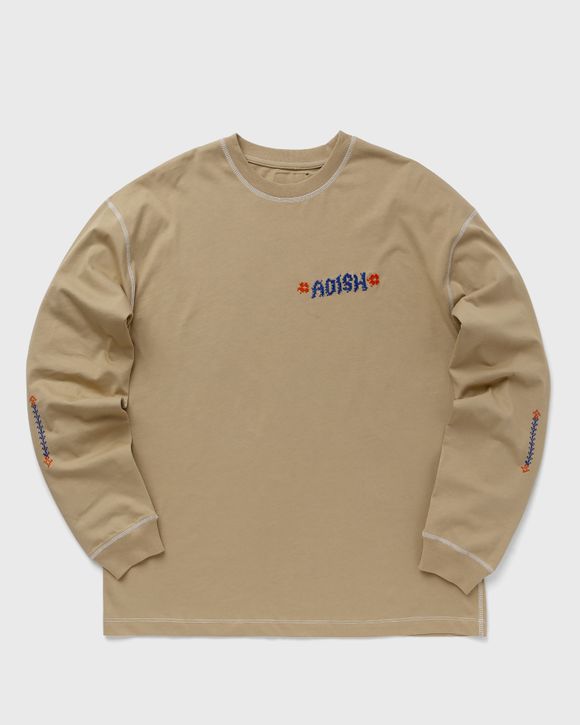 ADISH Tatreez Logo Contrast Stitched Long Sleeve Shirt Brown | BSTN Store