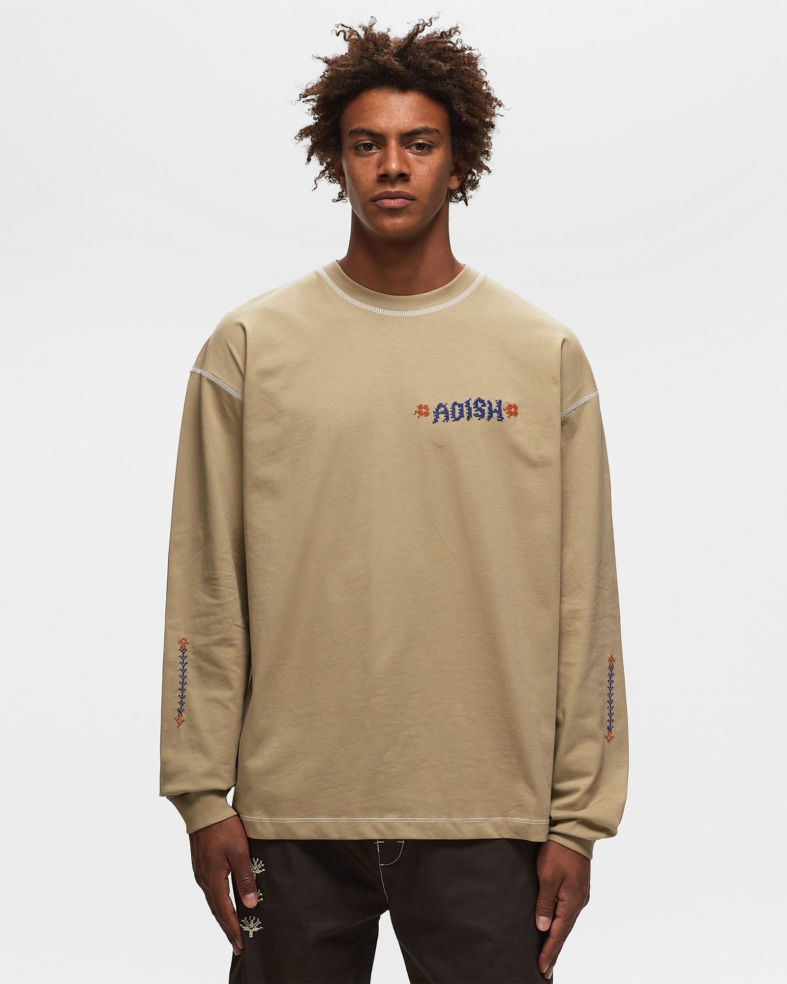 Tatreez Logo Contrast Stitched Long Sleeve Shirt