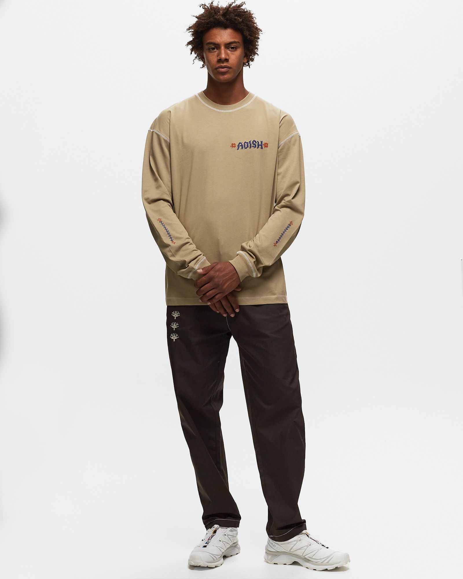 Tatreez Logo Contrast Stitched Long Sleeve Shirt