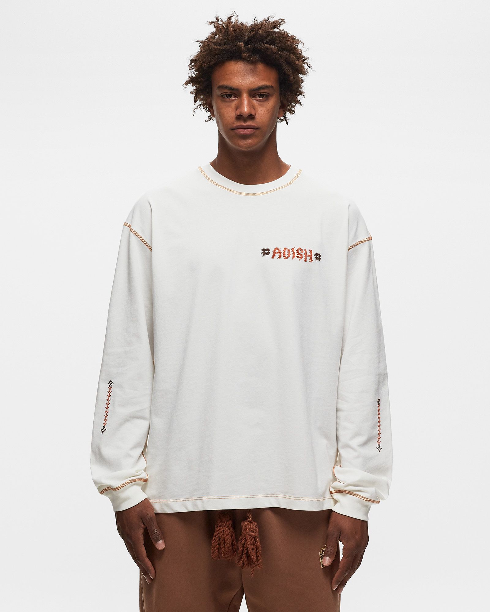 Tatreez Logo Contrast Stitched Long Sleeve Shirt