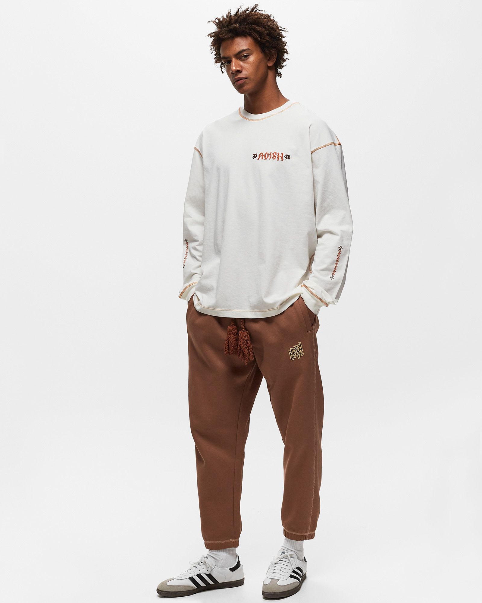 Tatreez Logo Contrast Stitched Long Sleeve Shirt