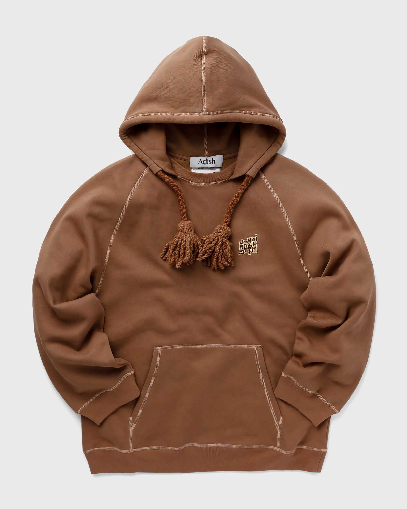 ADISH - tatreez logo contrast stitched lakiya hoodie men hoodies brown in größe:xxl