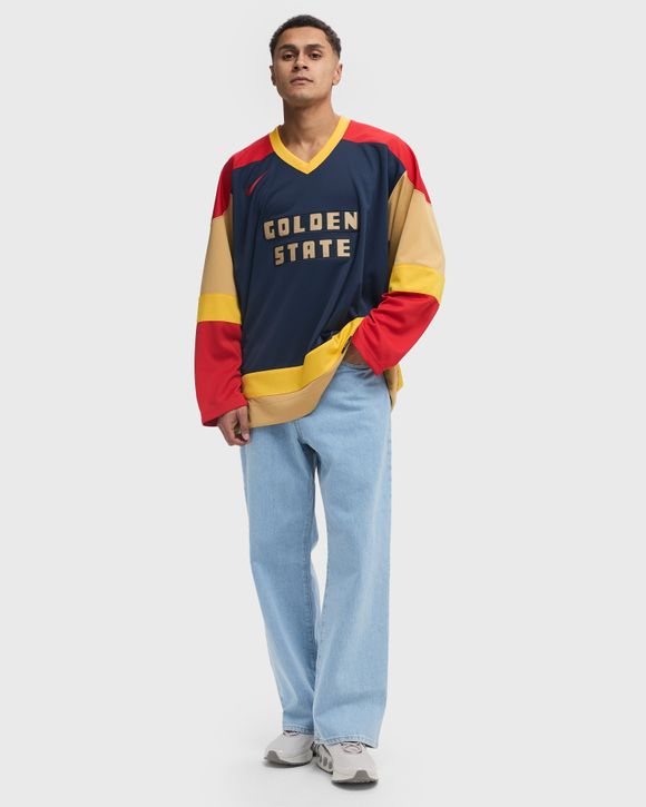 Nike NBA GOLDEN STATE WARRIORS HOCKEY JERSEY CE Multi COLLEGE NAVY CLUB GOLD UNIVERSITY R