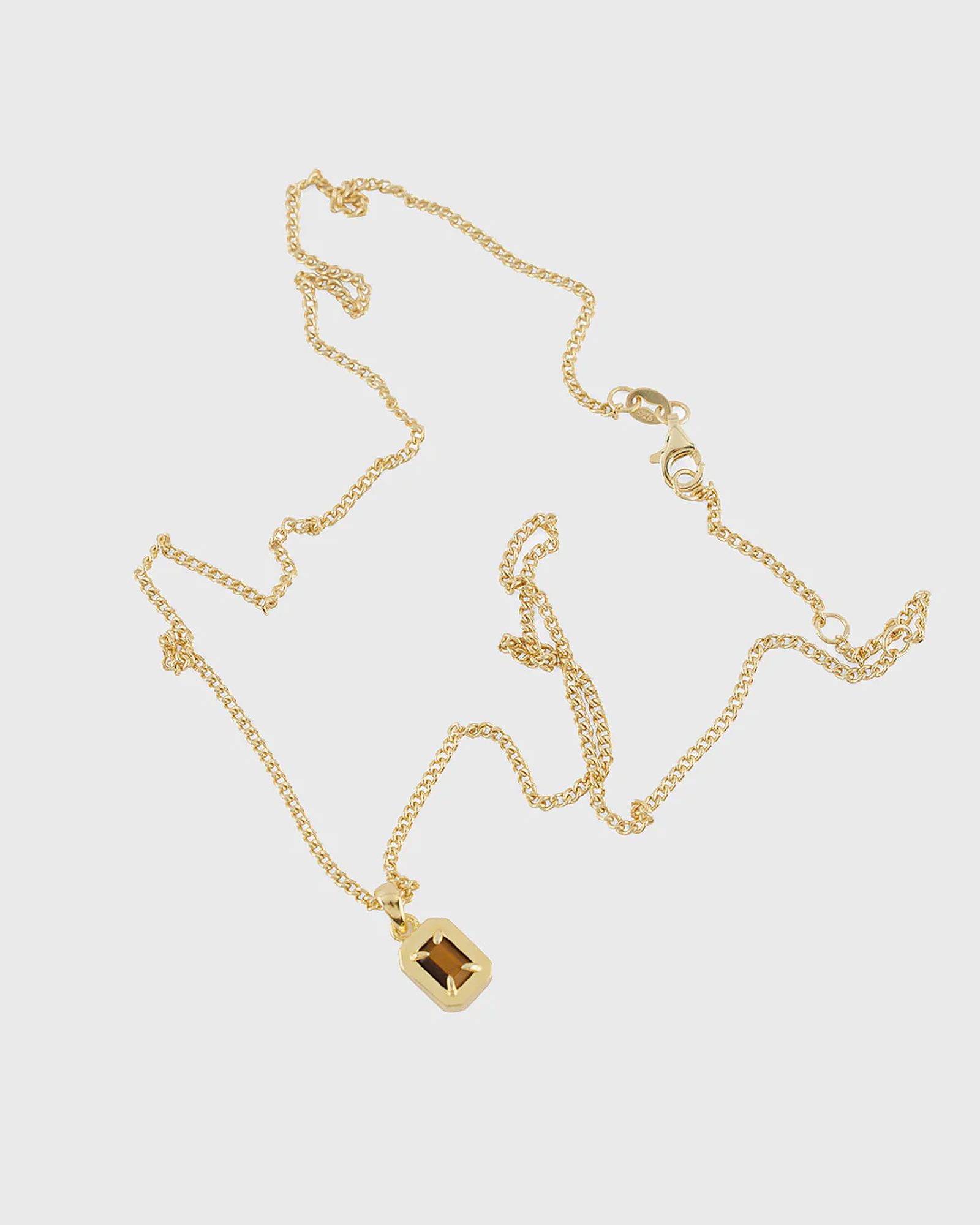 Gold Tigers Eye Blush Necklace