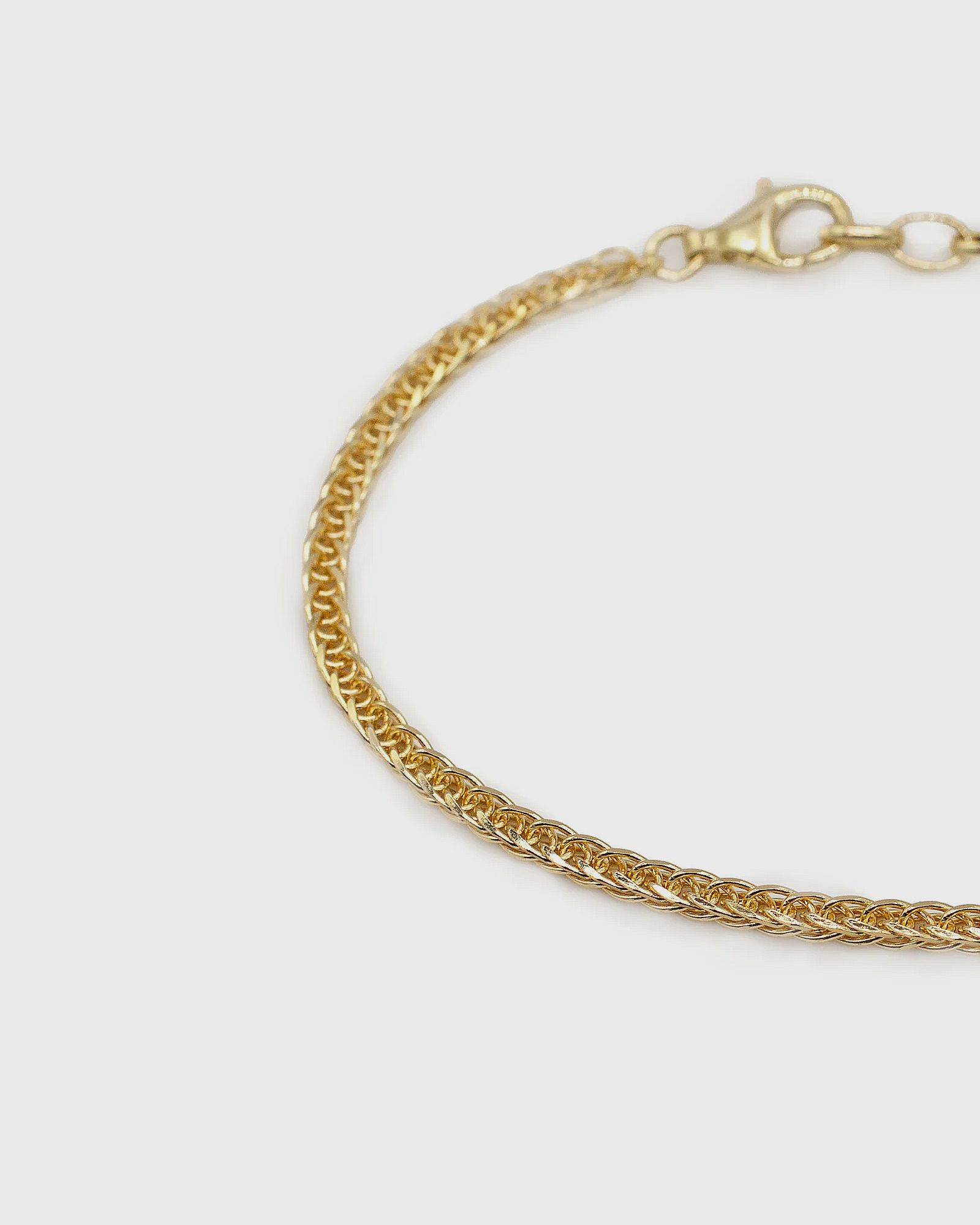 Gold Square Spiga Bracelet