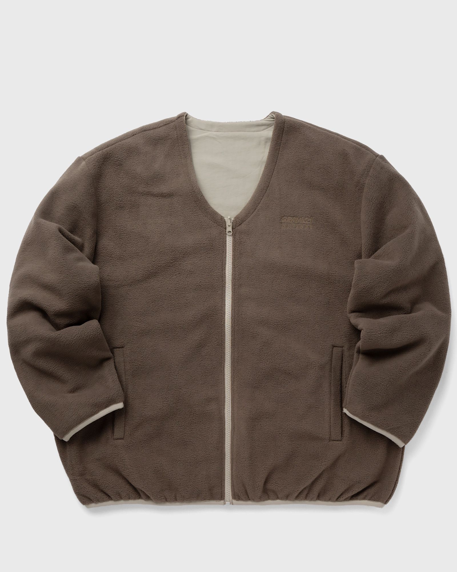 Gramicci - reversible fleece cardigan men windbreaker grey in größe:xl