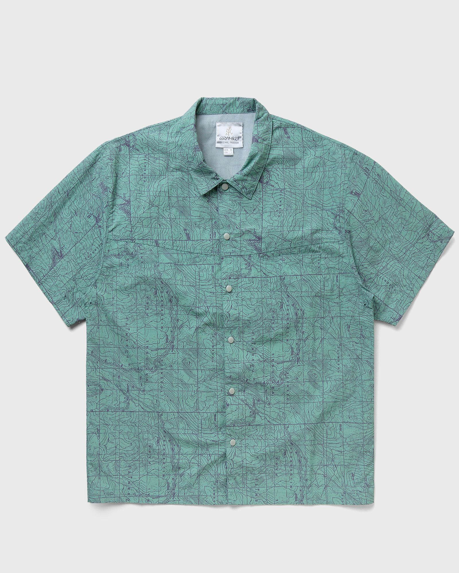 Gramicci - camp shirt men shortsleeves green in größe:s
