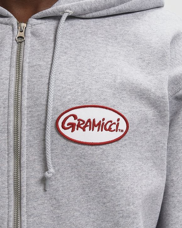 OVAL PATCH ZIP HOODED SWEATSHIRT