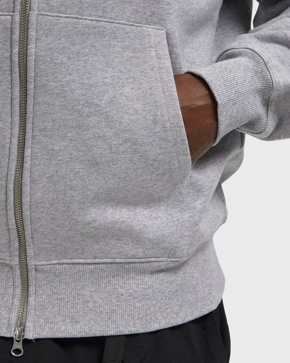 OVAL PATCH ZIP HOODED SWEATSHIRT