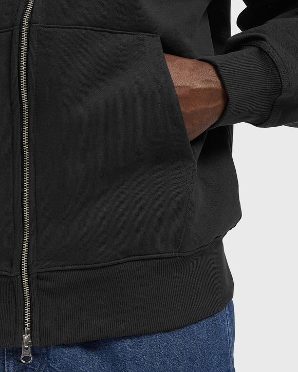 OVAL PATCH ZIP HOODED SWEATSHIRT