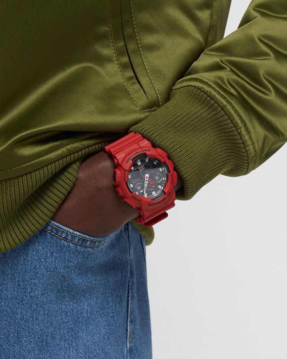 G-SHOCK GA-100B-4AER Red - SCHWARZ