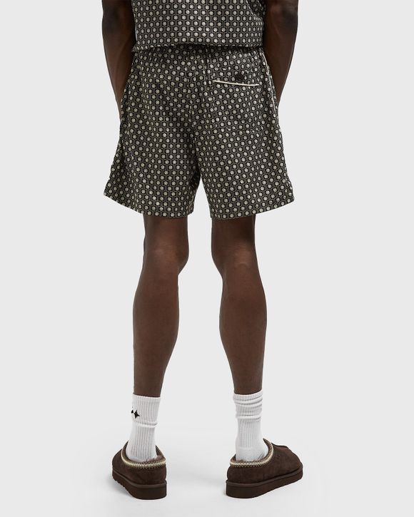 Relaxed Fit Printed Cotton Blend Shorts