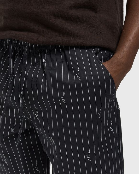 Crocodile Print Stripe Cotton Shorts
