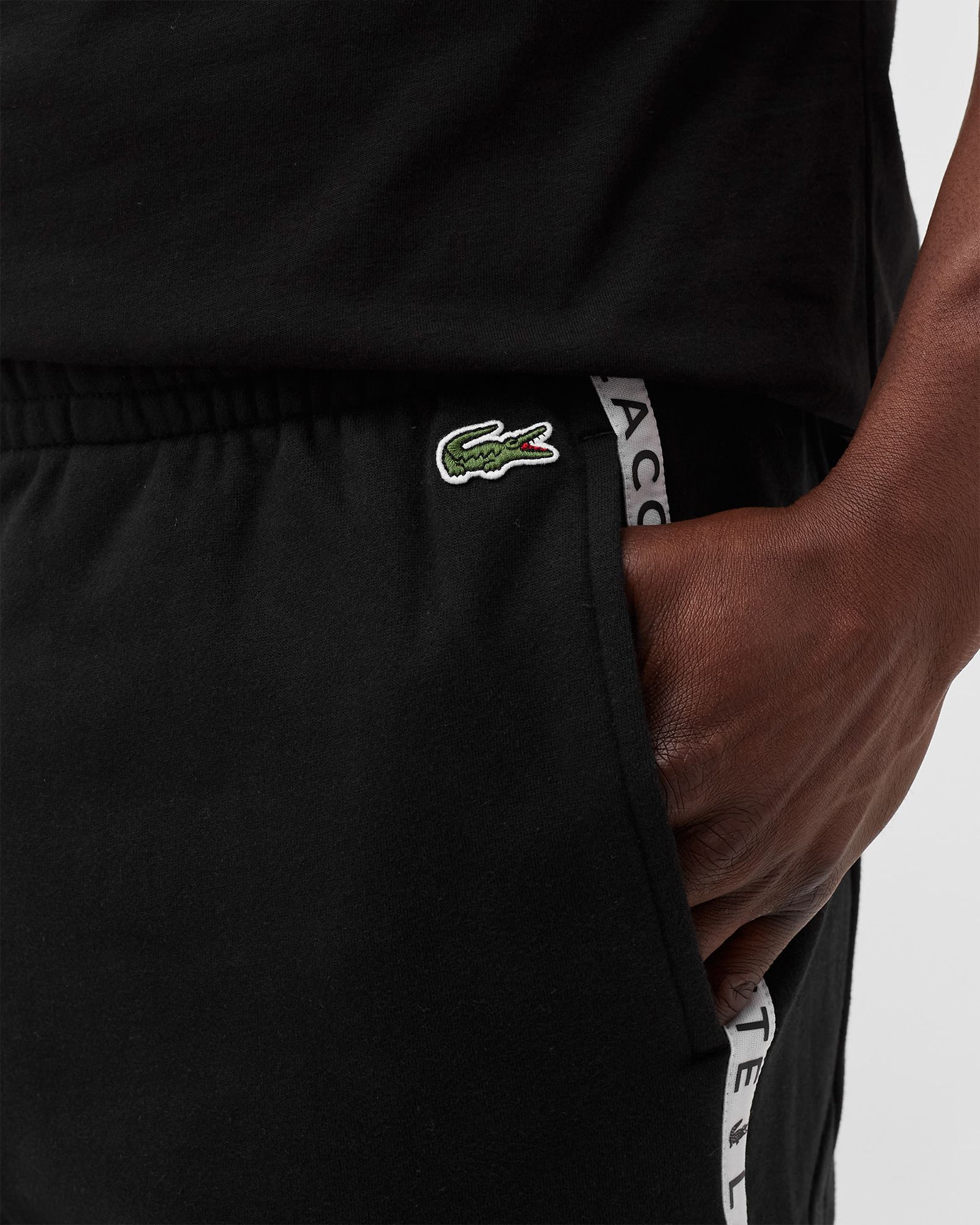 Lettered Bands Fleece Bermuda Shorts