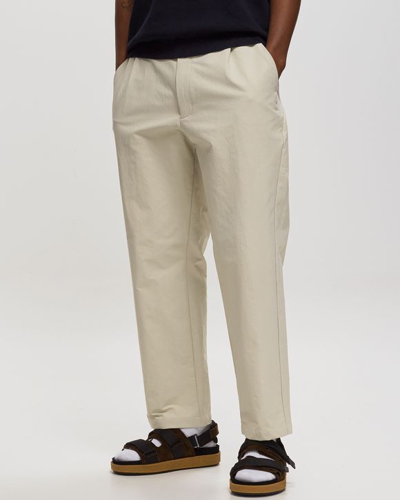 Goldwin One Tuck Tapered Ankle Pants Beige - LIGHT BEIGE