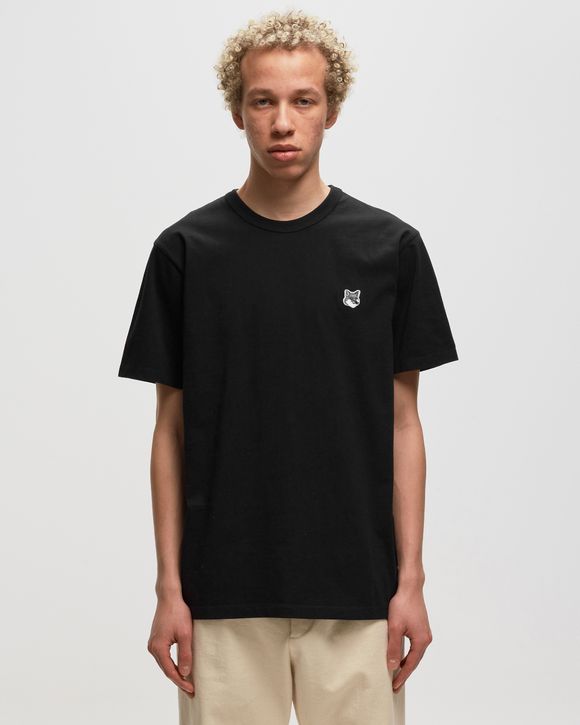 ★【MAISON KITSUNE】★Grey Fox Head Patch Classic T Blac.k★ Maison Kitsune GREY FOX HEAD PATCH CLASSIC TEE-SHIRT Black
