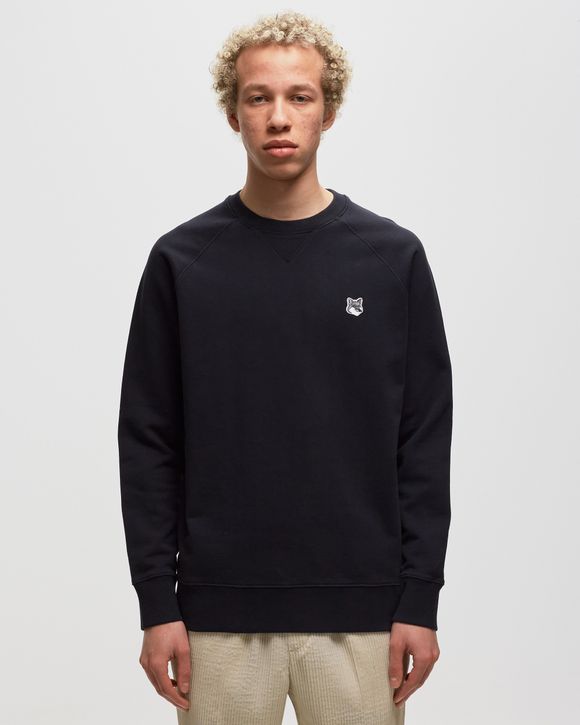 Maison Kitsune GREY FOX HEAD PATCH CLASSIC SWEATSHIRT Black - BLACK