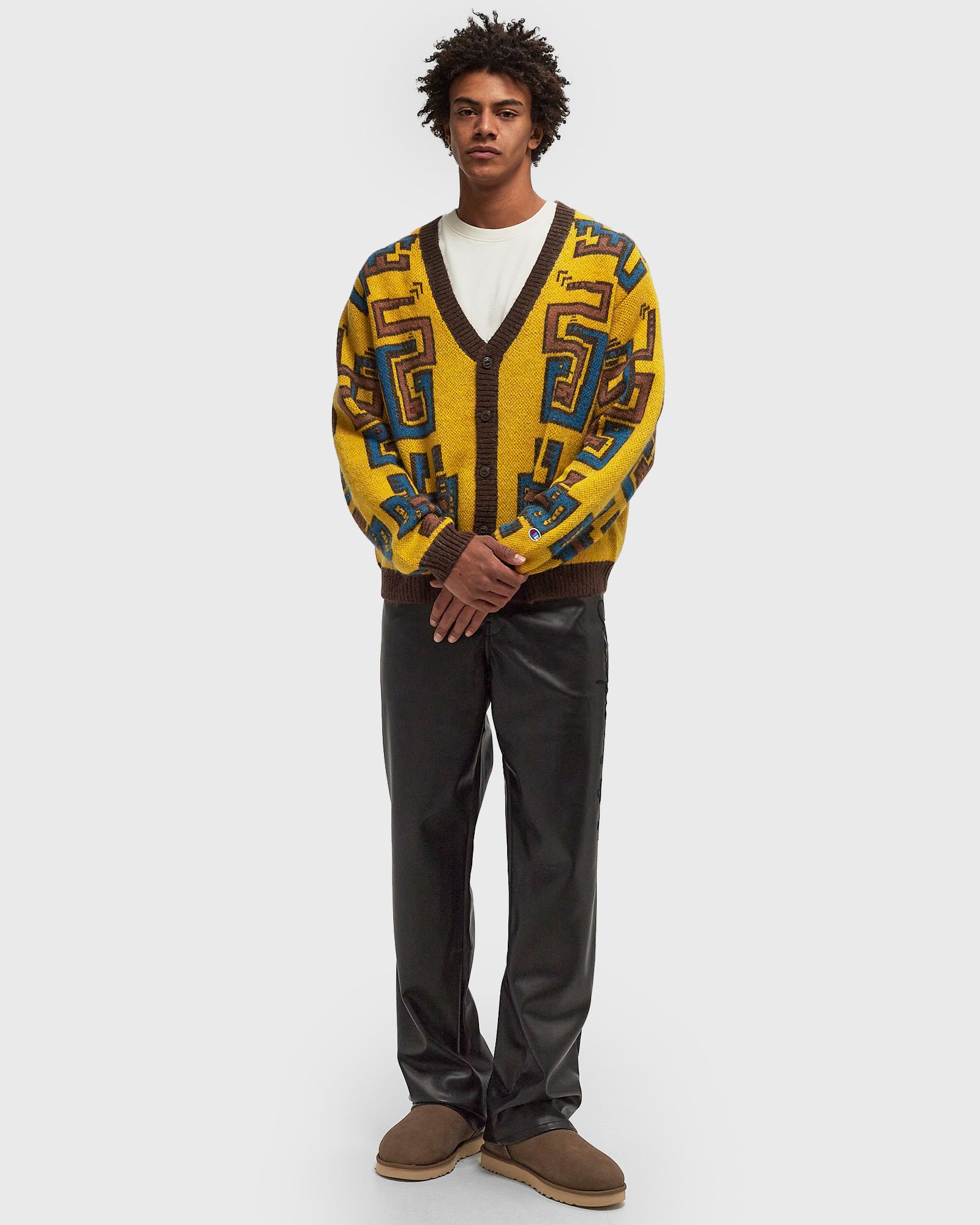 Champion × Angelo Baque ニットカーディガン(V4454) CHAMPION x Angelo Baque Cardigan Yellow | BSTN Store