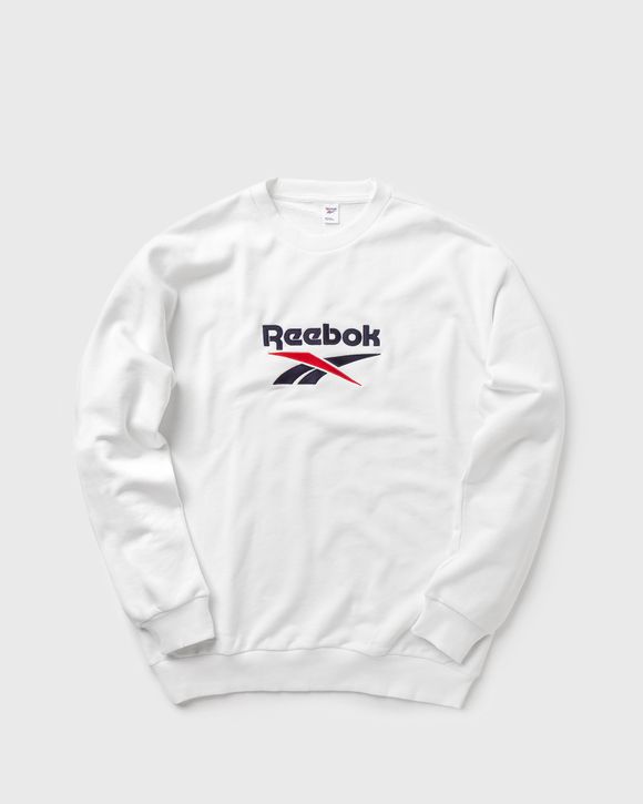 White discount reebok sweatshirt