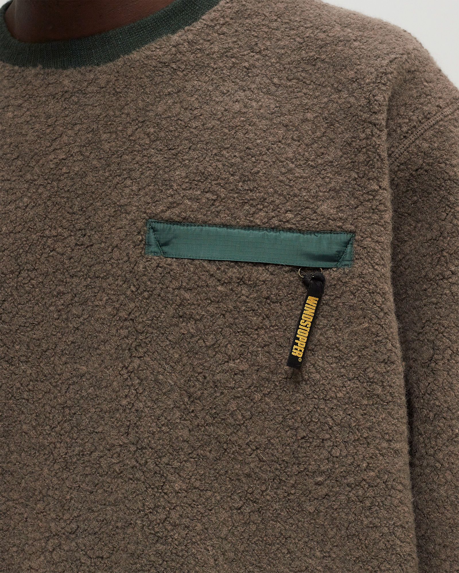 x GORETEX WINDSTOPPER Wool Fleece Crewneck