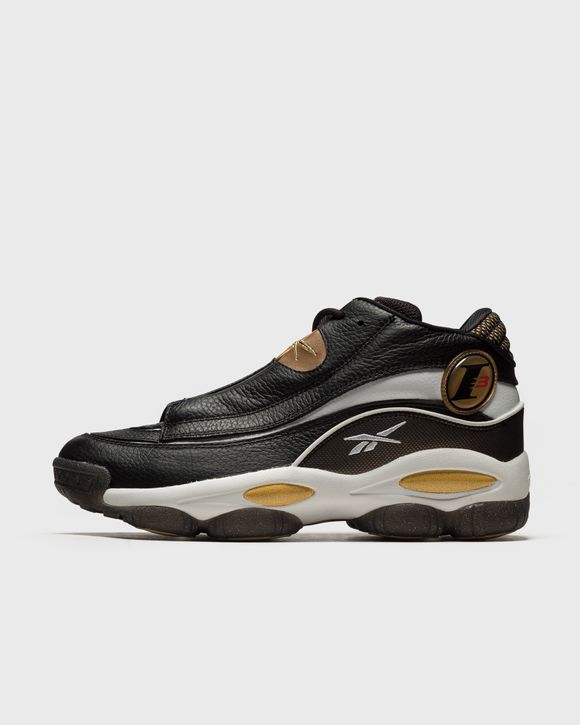 Black and gold allen iverson clearance shoes