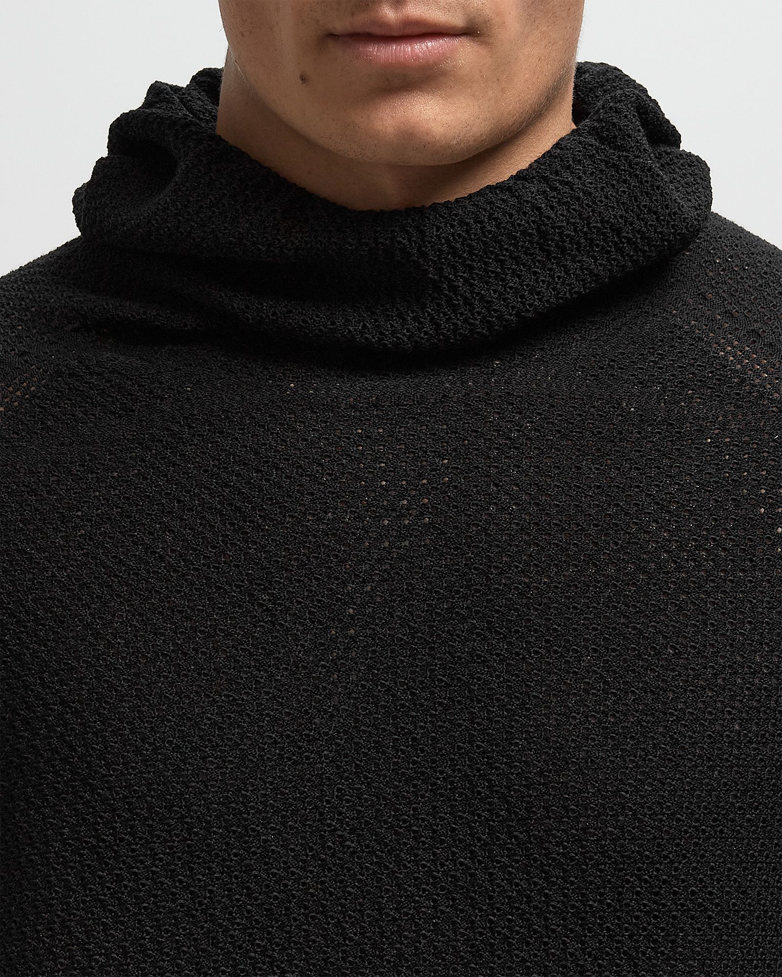 0 Perforated Wholegarment Knit Top