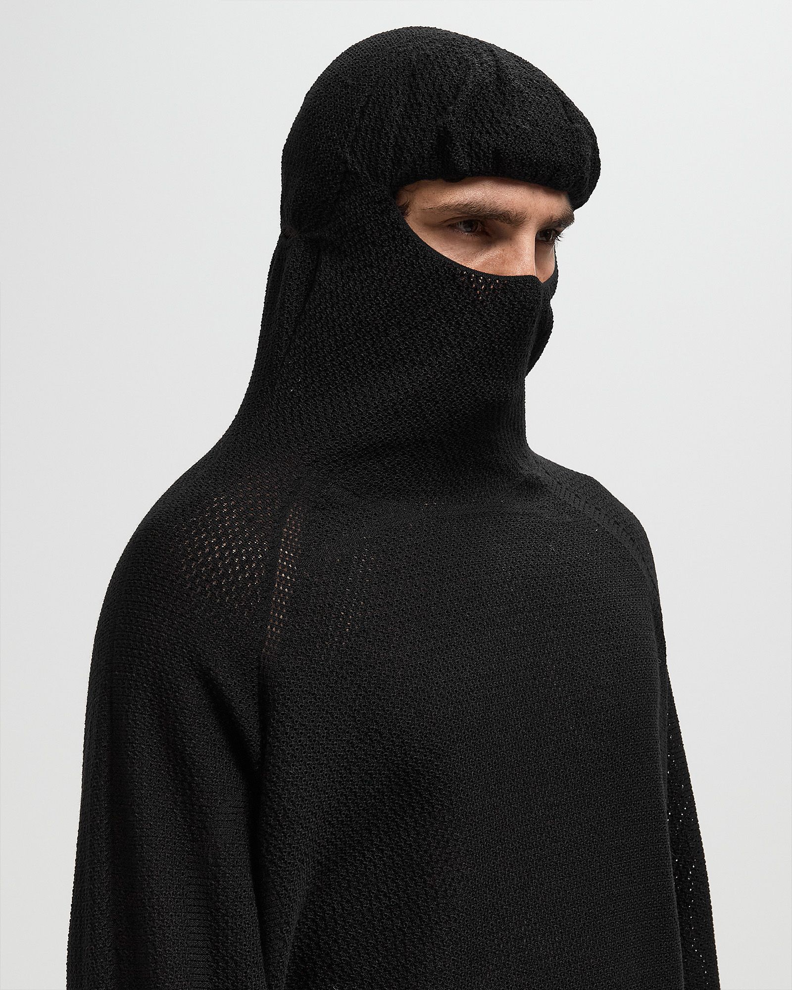 0 Perforated Wholegarment Knit Top